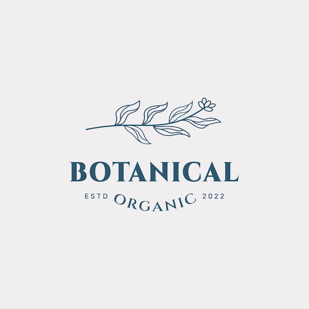 Botanical logo design template olive oil floral logo feminine logo beauty logo