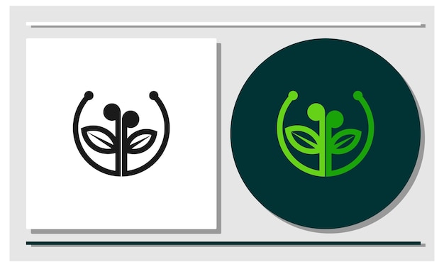 Logo botanico piante o germogli appena coltivati