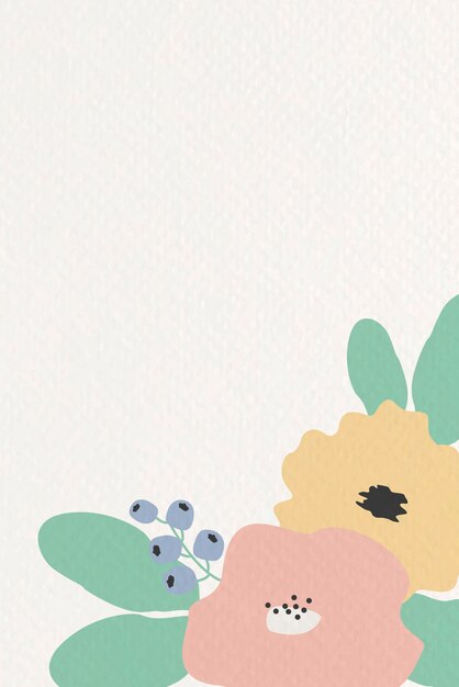 Vector botanical pattern frame on beige background vector