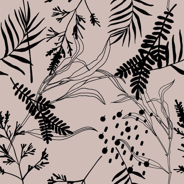 Botanical pattern illustration floral graphic