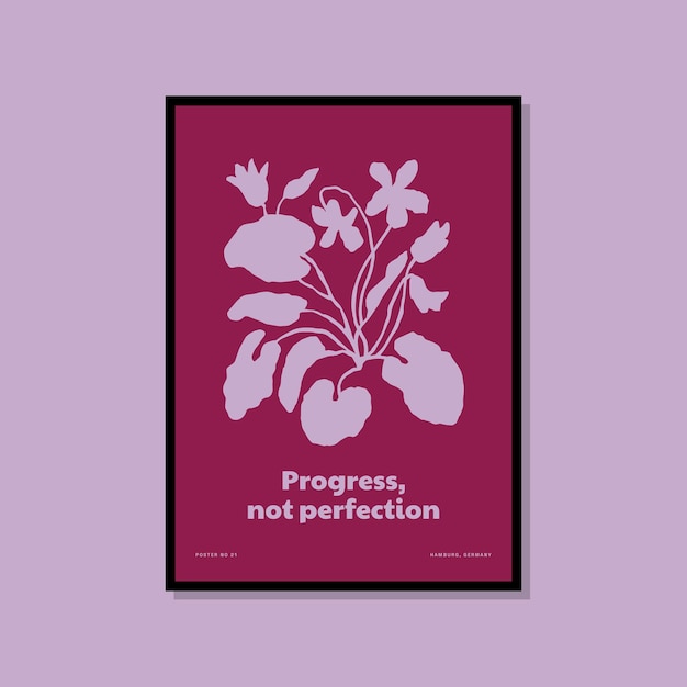 Vector botanical poster for colorful wall art collection