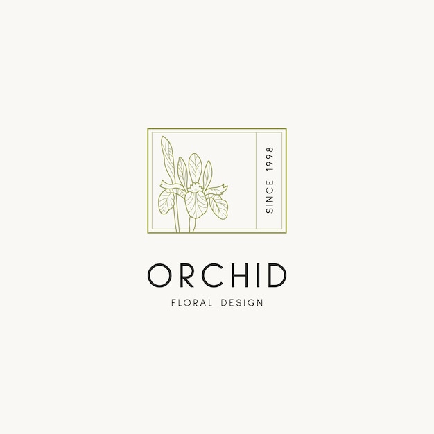 Botanical premade line art logotype template Minimal and modern branding identity
