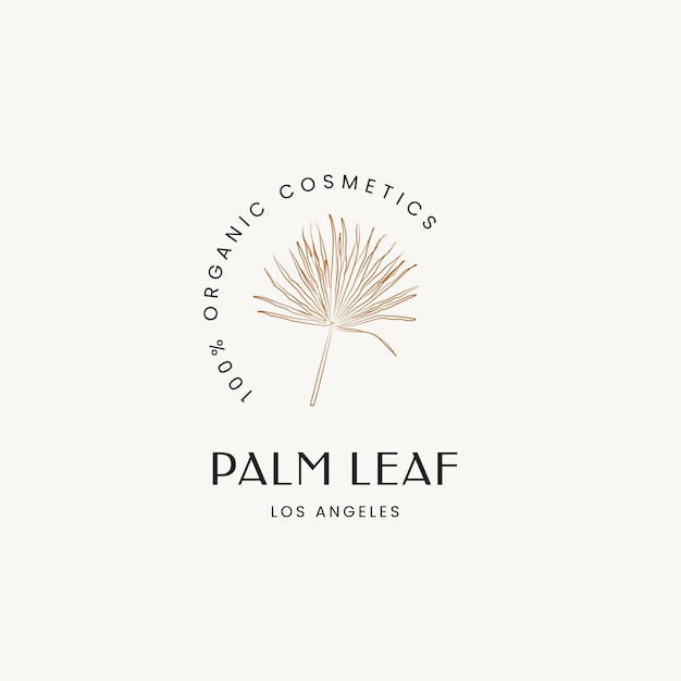 Botanical premade line art logotype template minimal and modern branding identity