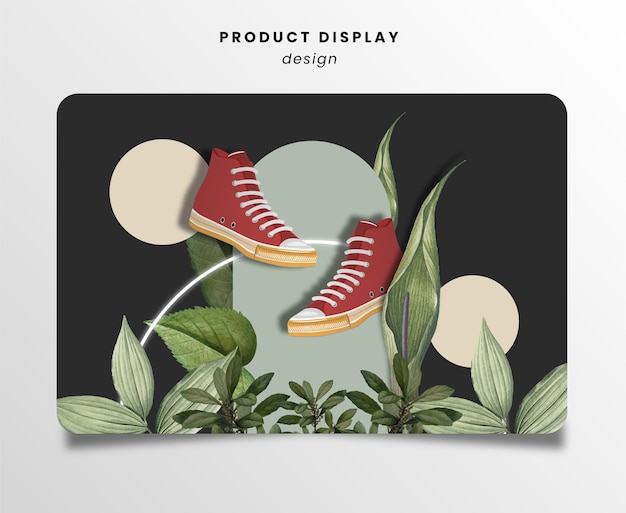 Vector botanical product display design