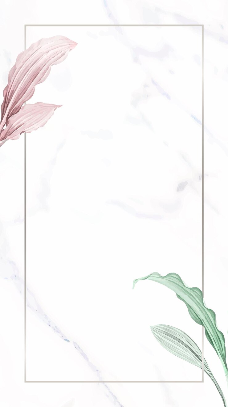 Vector botanical rectangle frame mobile phone wallpaper vector