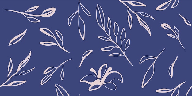 Botanical seamless pattern illustration floral graphic Floral background Vector