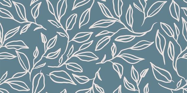 Vector botanical seamless pattern illustration floral graphic