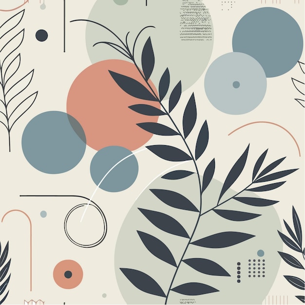 Vector botanical serenity illustrations use vector style