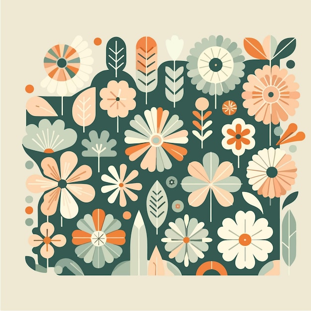 Botanical Serenity Illustrations use vector style
