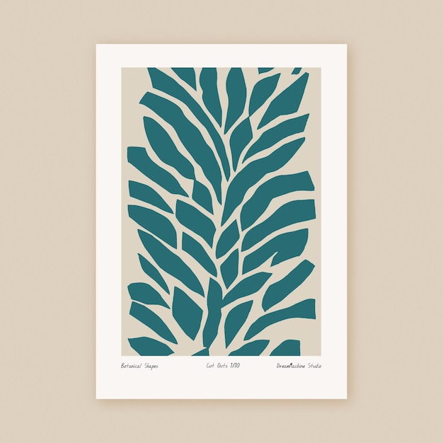 Botanical Shapes Matisse Style Inspired Boho Printable Art Print