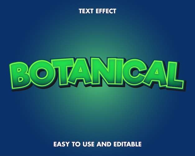 Botanical Text Effect. Editable Font Style.