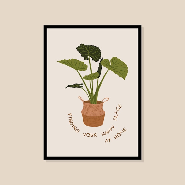 Vector botanical vector art print poster for your wall art gallery