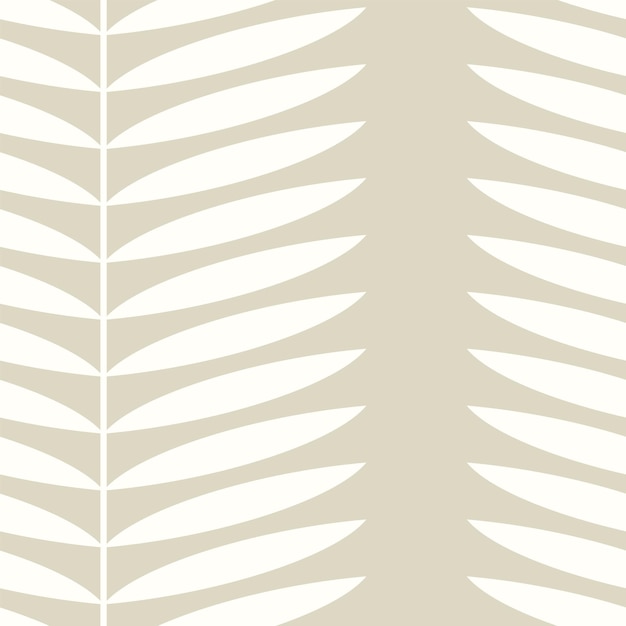 Botanical vector seamless pattern Simple scandinavian floral design Vertical stripes with leaves