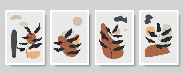 botanical wall art print set