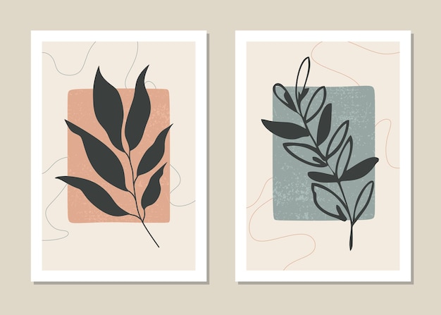 Botanical wall art set.