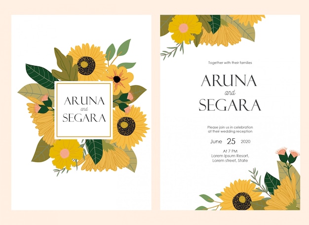 Botanical wedding invitation