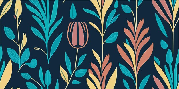 Vector botanical wonder vector illustration of tropical paradise tulips