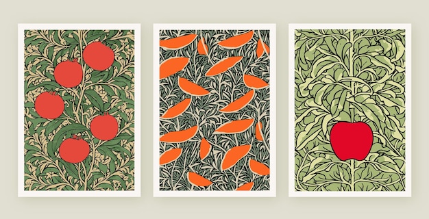 Botanisch Art Nouveau-patroon Morris Style