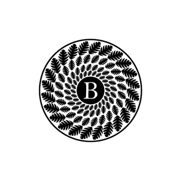 botanisch cirkel laat logo-ontwerp