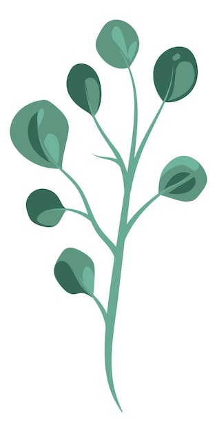 Botanisch element Groene tak verlaat Florale decoratie