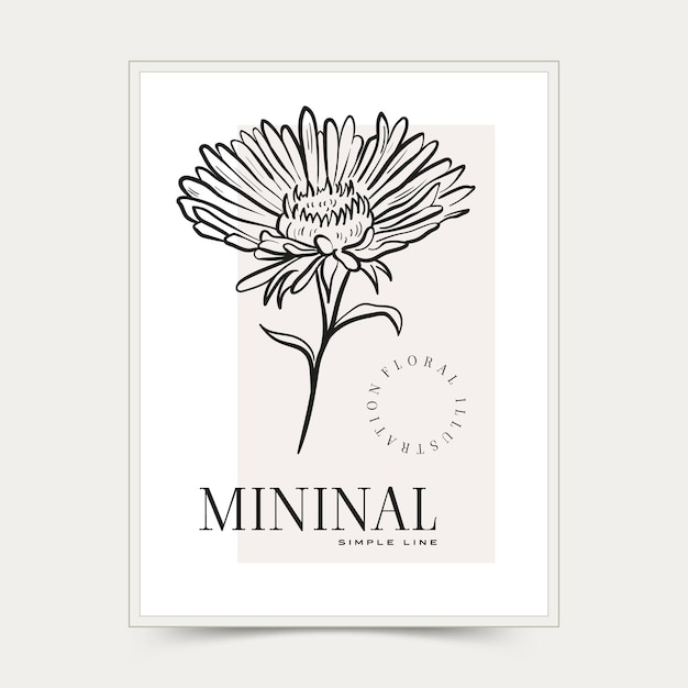 Botanische abstracte kunst aan de muur. Floral vector poster collectie.