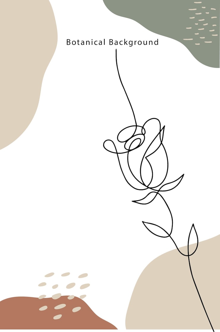 Vector botanische lijntekeningen illustratie