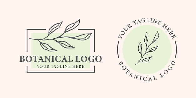 botanische logo sjabloonontwerp