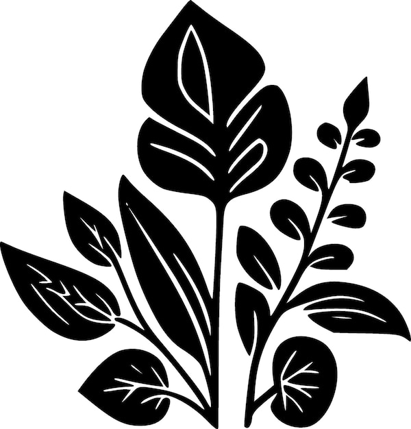 Vector botanische minimalistische en platte logo vector illustratie