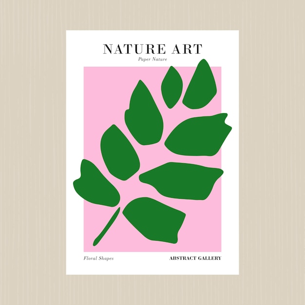 Botanische Moderne Poster Print Minimalistische Floral Shapes Vector Art