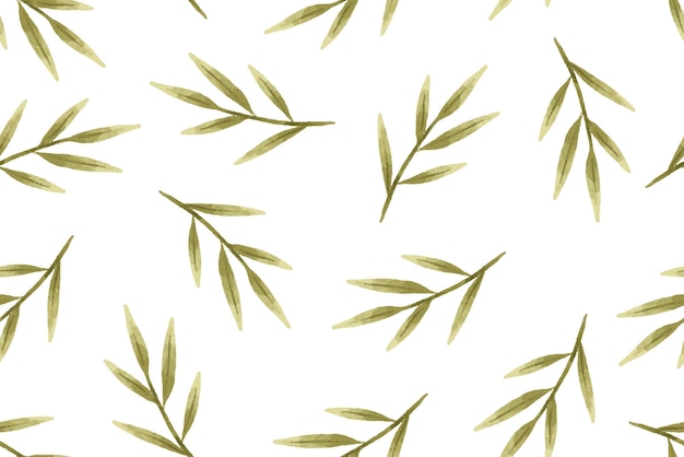 Botanische naadloze patroon met takken bladeren kruiden illustratie