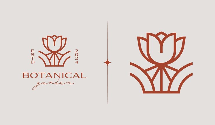 Botanische plant blad bloem logo sjabloon universeel creatief premium symbool vector illustratie creatief minimaal ontwerp sjabloon symbool voor Corporate Business Identity