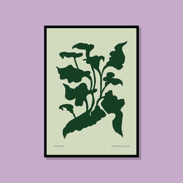 Botanische poster voor kleurrijke muurkunstcollectie