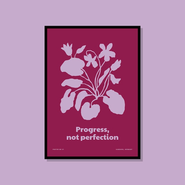 Vector botanische poster voor kleurrijke muurkunstcollectie