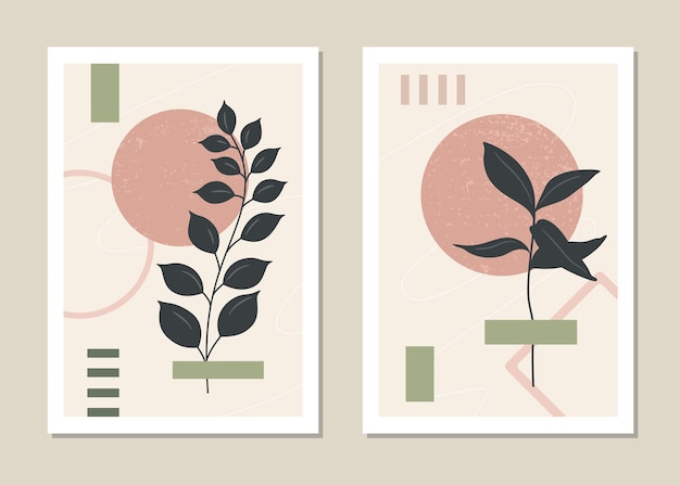 Botanische wall art set.