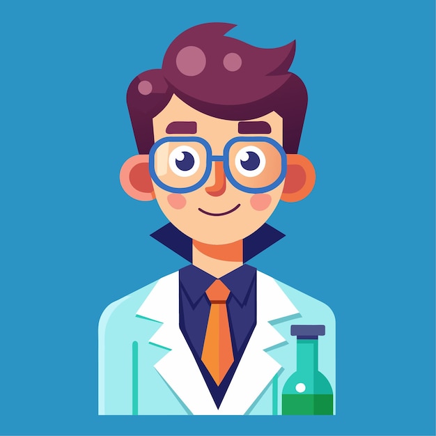 Botanist Vector Character in platte stijl