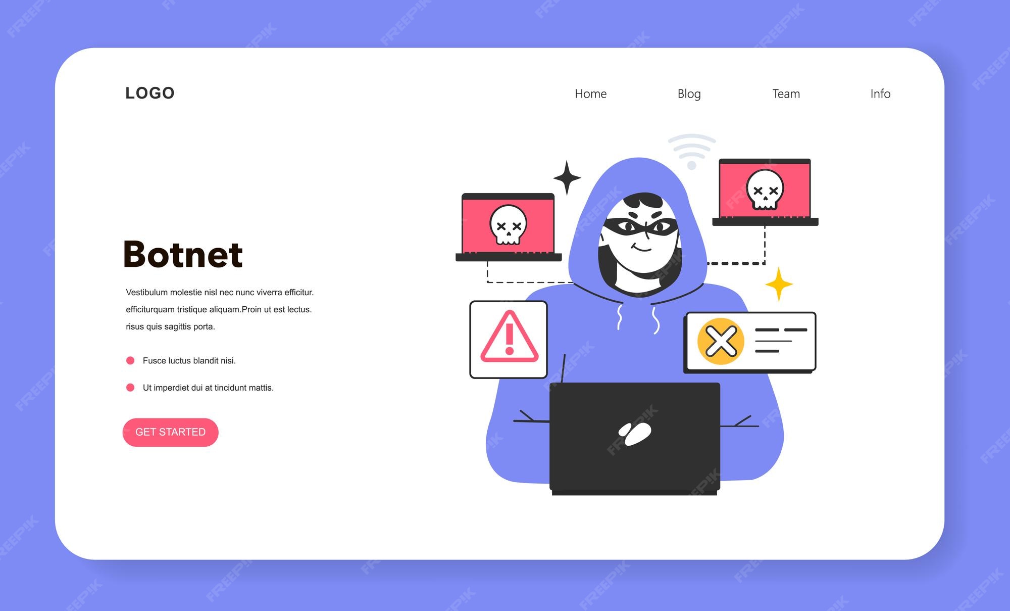 Premium Vector web banner or landing page network of computers