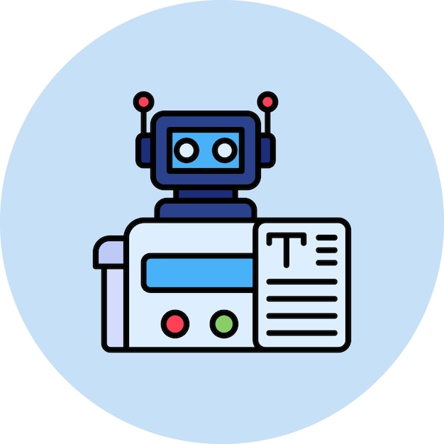 Bots Copywriting Flat Illustration