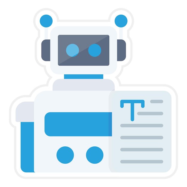 コピーライティングボット アイコンベクトル画像 デジタルマーケティングに使用できます