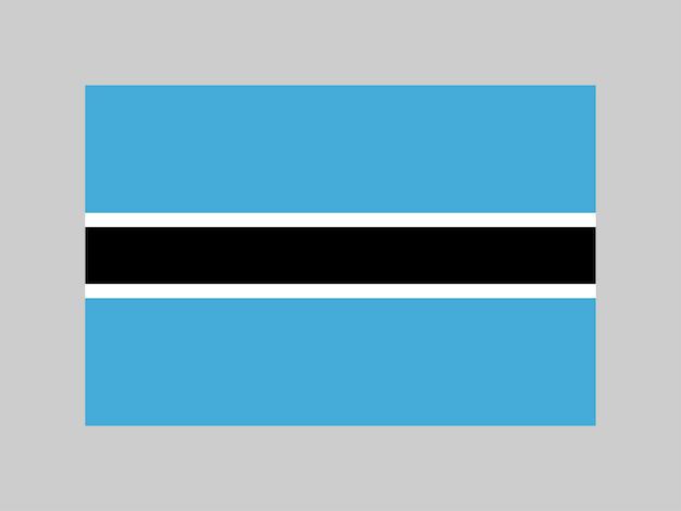 Botswana flag official colors and proportion Vector illustration