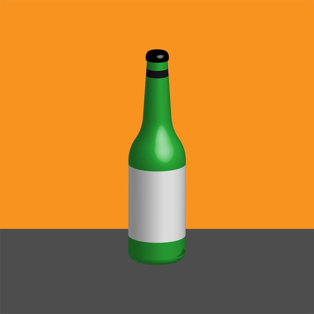 Vector bottle 3d