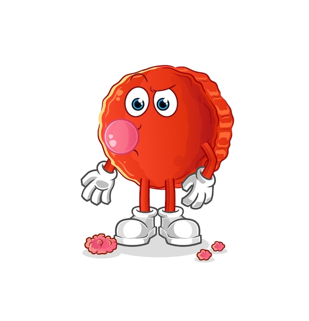 Bottle cap chewing gum vector. cartoon character