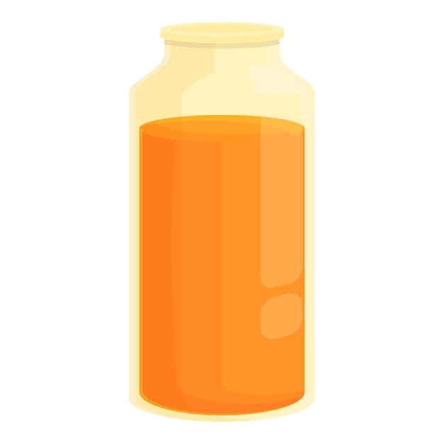 Vector bottle carrot icon cartoon vector orange glass apple menu