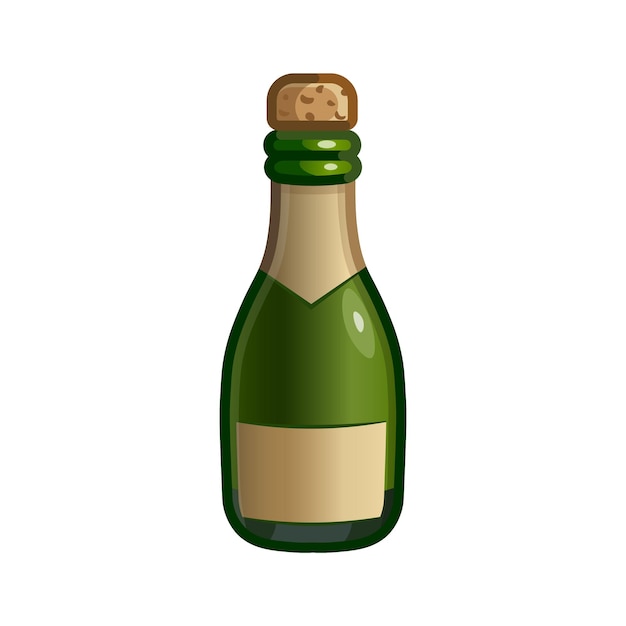 Bottle of champagne Large size icon of emoji cocktail