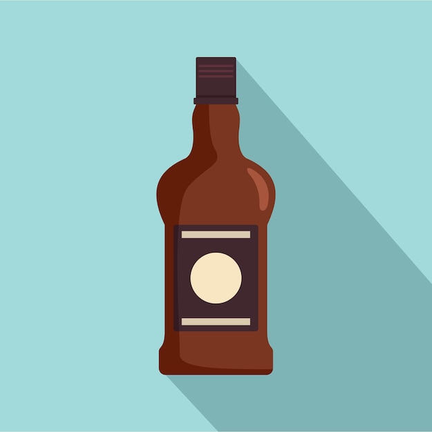 Bottle of cognac icon Flat illustration of bottle of cognac vector icon for web design