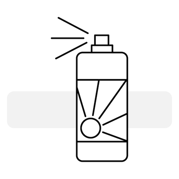 A bottle of deodorant. Sprayer for tanning fluid. Vector illustration. EPS 10.