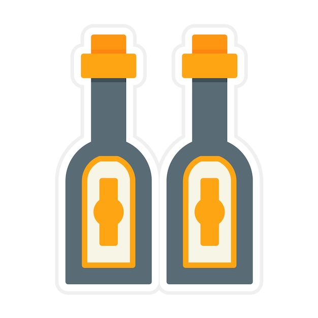 Vector bottle flat illustration