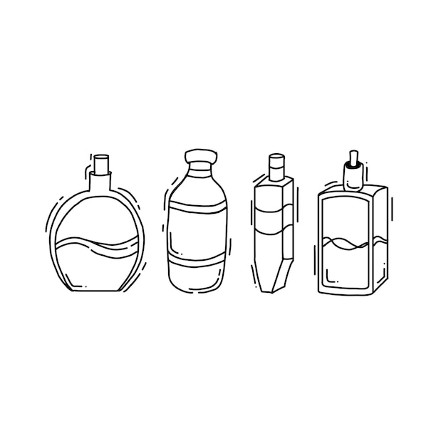 Bottle handrawn illustrations vector