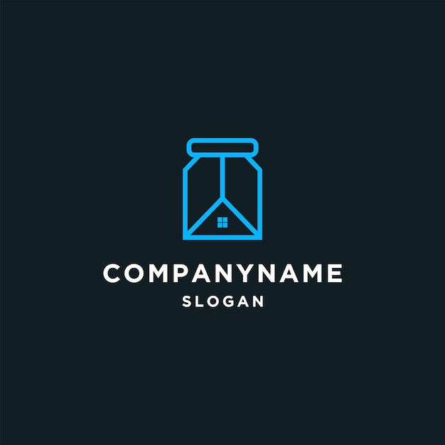 Bottle home logo icon design template