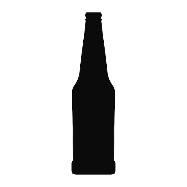 Vector bottle icon silhouette black color