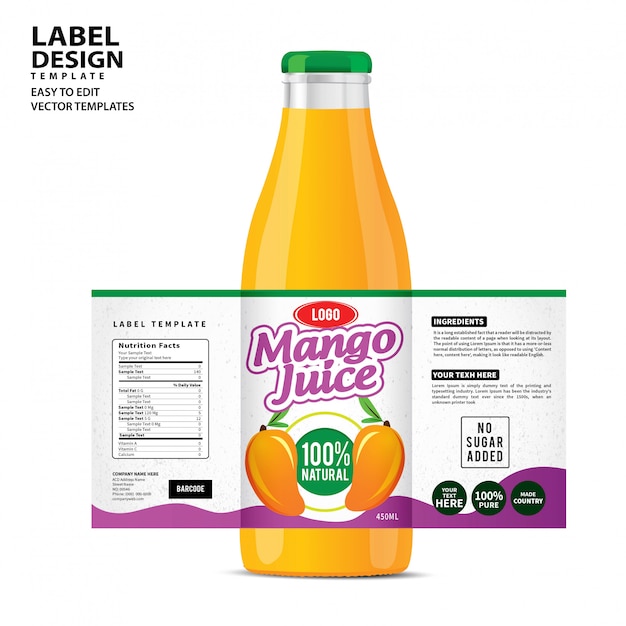 Design professional juice bottle label by Tayebah_iqbal